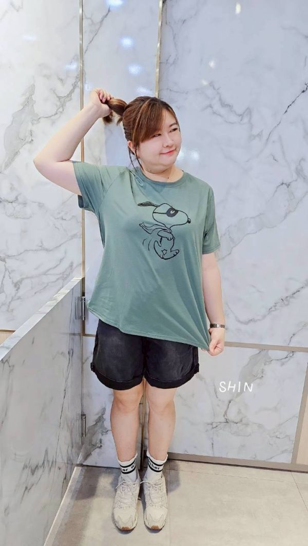 蒙眼史比比冰瓷T(黑/綠) 
