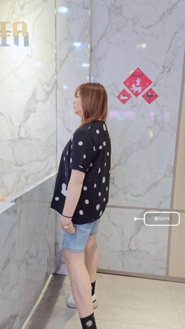 日系大小點點竹節棉麻上衣(綠/黑) 