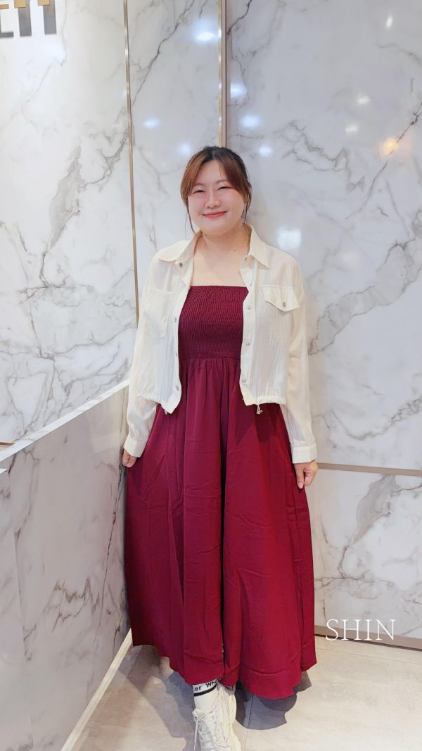 短版縮腰設計襯衫(黑/淺灰/杏) 