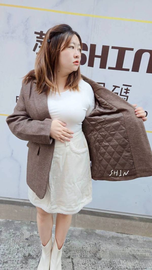 銀線繫帶設計西裝外套(咖/灰) 