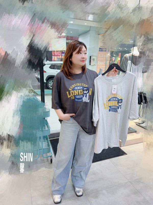 可愛的絲巾貓貓T(米灰/南瓜橘/芋粉/深灰/奶灰) 