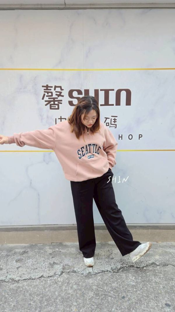 西雅圖帽T(黑/咖/米灰/深藍/粉) 