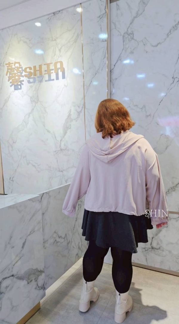 連帽雪紡罩衫(藕粉/卡其/灰/黑) 