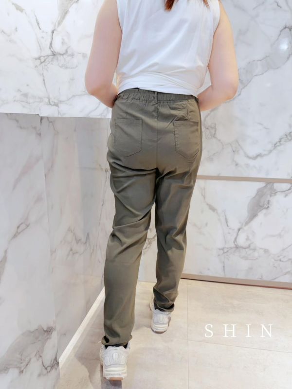 心心念念夏季最愛左貓貓涼感工作褲(黑/軍綠) 