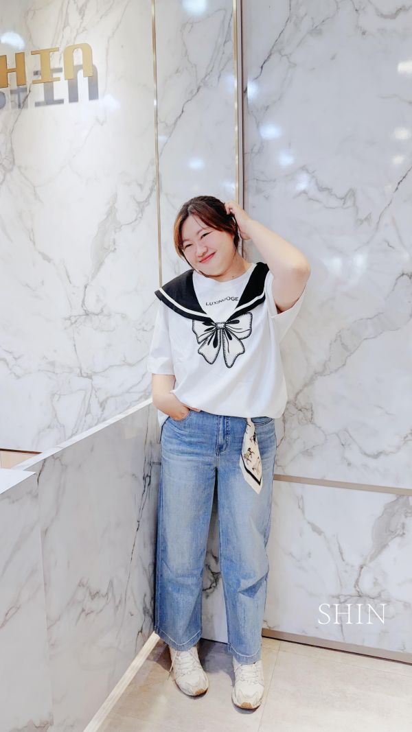 有皮帶有絲巾有氣質的九分奶奶褲(深/淺) 