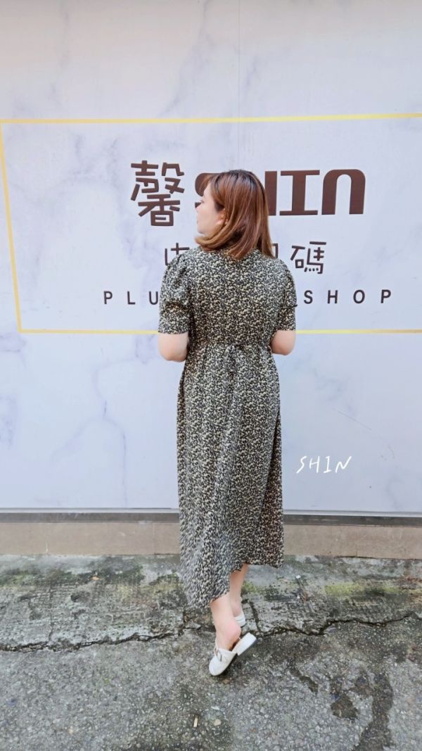 正韓超美碎花綁帶洋裝 