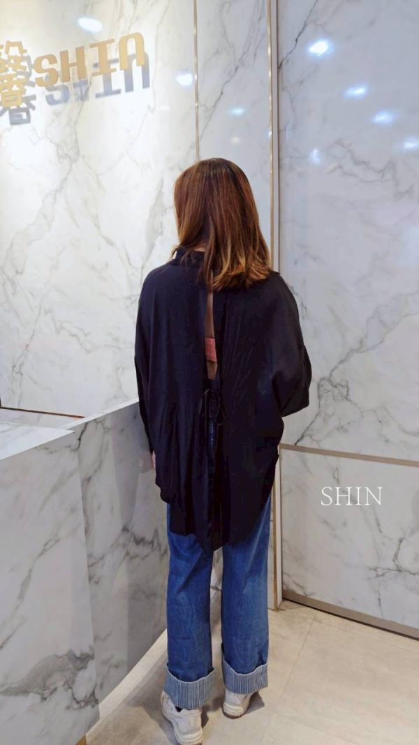 KOREA後綁帶襯衫 