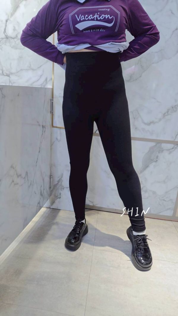 高腰美腿內搭褲(無刷毛) 