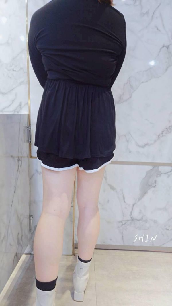 滾白邊運動短褲(黑/深藍/奶茶) 