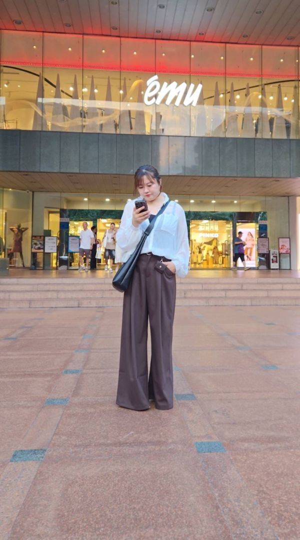 超挺布大家都愛的配腰帶西裝褲(咖/黑) 