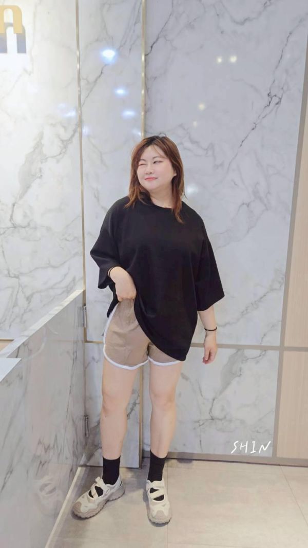 滾白邊運動短褲(黑/深藍/奶茶) 