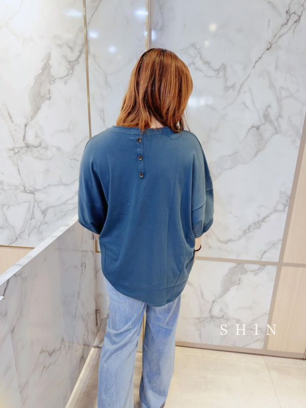 小V領釘珠珠大T(綠/紫紅/密黃) 