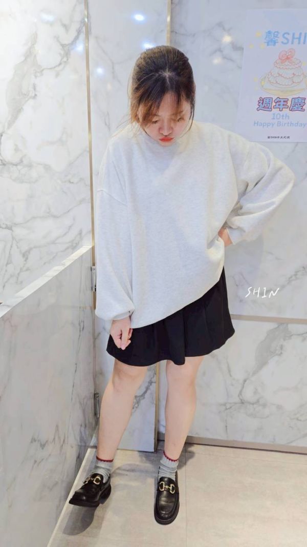 基本款大學T(橘/咖/花灰/白灰/淡粉/寶藍) 