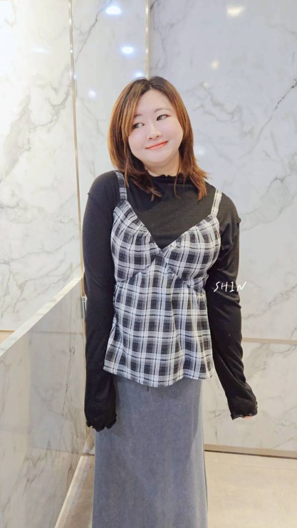 反線棉質木耳邊內搭衣(杏/深灰/黑) 