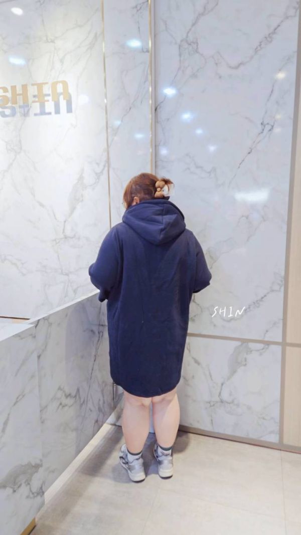 歐膩連帽衣裙(藍/灰/杏) 