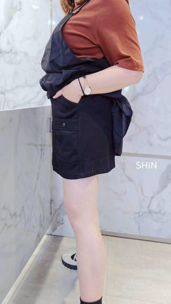 空氣棉四口袋A字短褲裙 