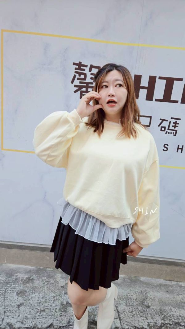 網紗荷葉下襬網紗內搭(黑/粉/紫/白) 