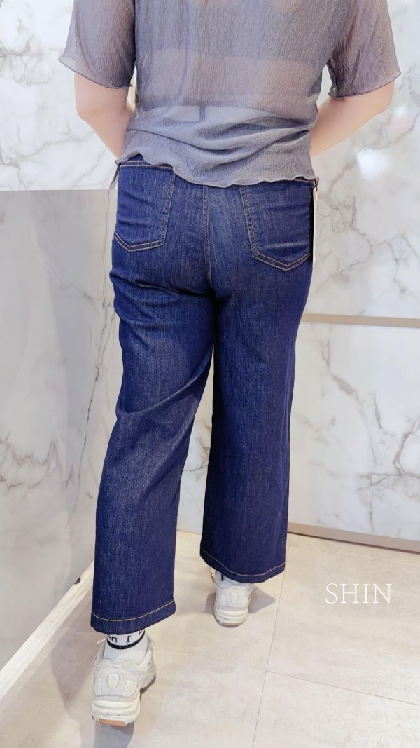 有皮帶有絲巾有氣質的九分奶奶褲(深/淺) 