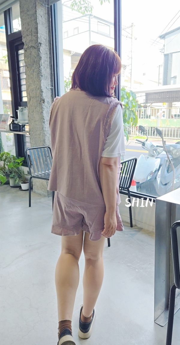 高質感小香背心套裝組(粉/卡其/藍綠) 