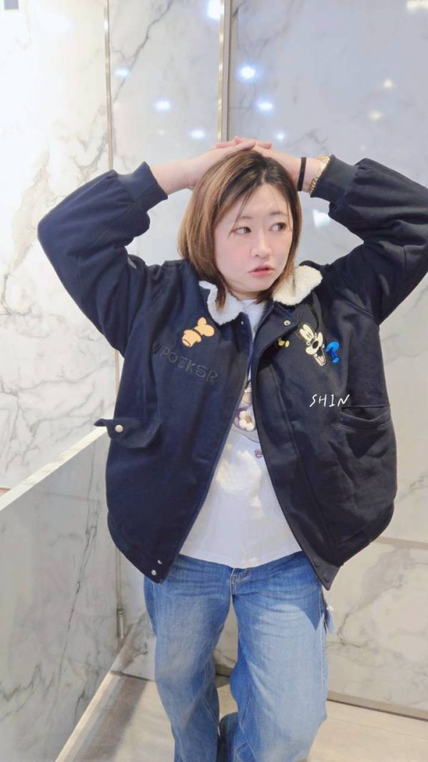 韓高飛棉衣外套(粉/藍) 