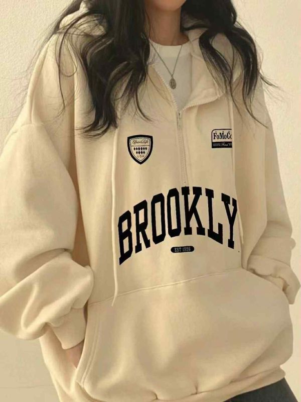 挺布英文字帽T(黑/奶茶/杏/粉) 