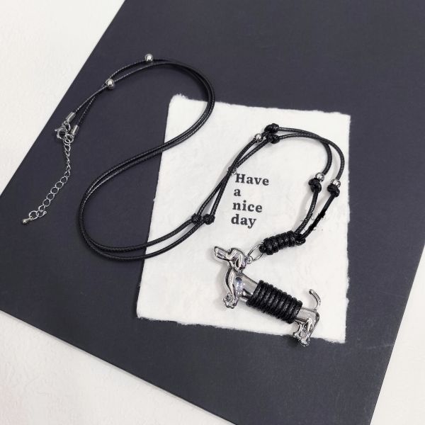 臘腸小狗皮繩（咖/黑） 