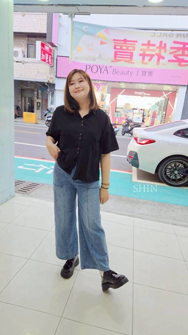 棉麻襯衫大口袋翻領(卡其/咖/黑) 