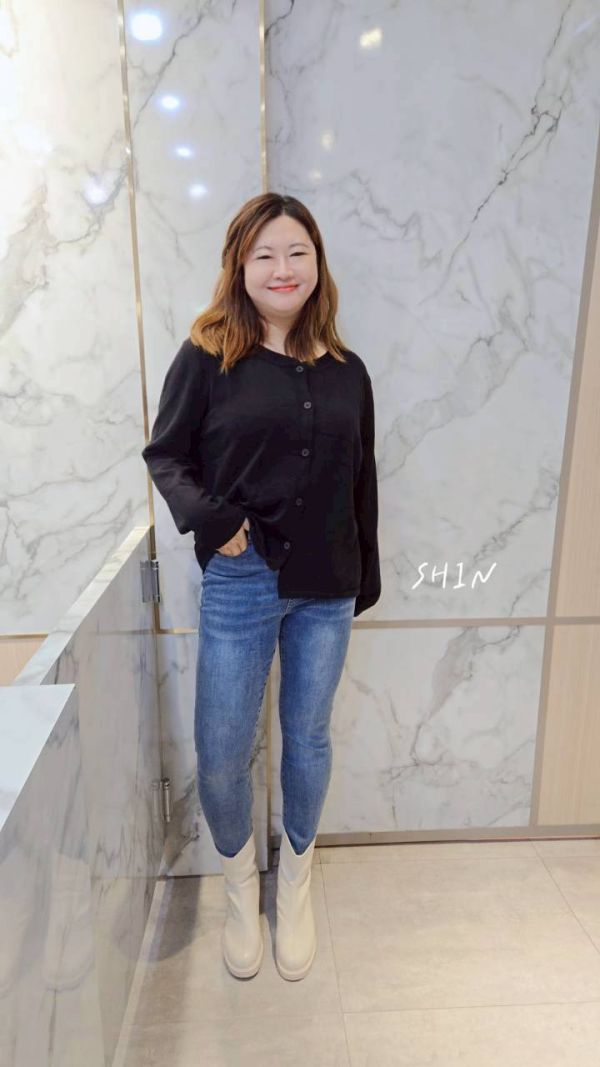 針織排扣上衣外套(黑/白/藍) 