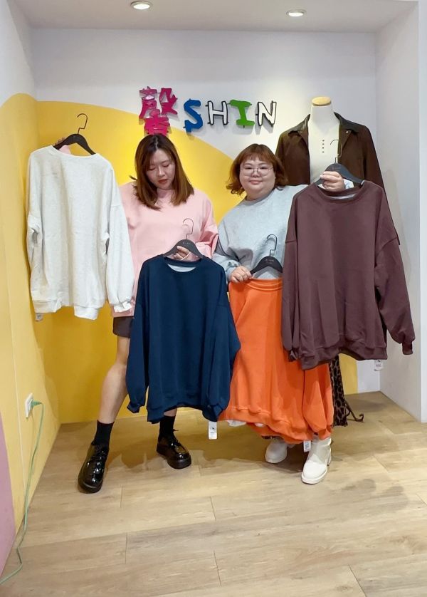 基本款大學T(橘/咖/花灰/白灰/淡粉/寶藍) 