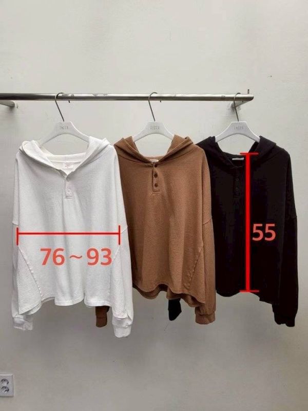 KOREA毛巾布連帽短T(黑/咖/白) 