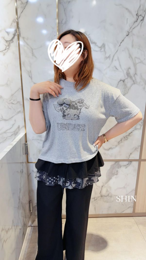 蝴結貝蒂短版T(白/藍/杏/灰) 