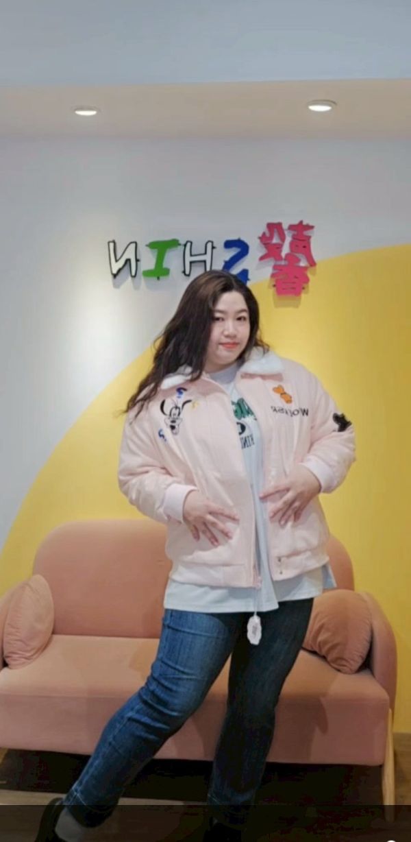 韓高飛棉衣外套(粉/藍) 