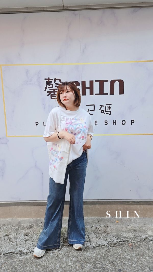 天絲喇叭牛仔寬褲(冰冰藍/英國藍) 