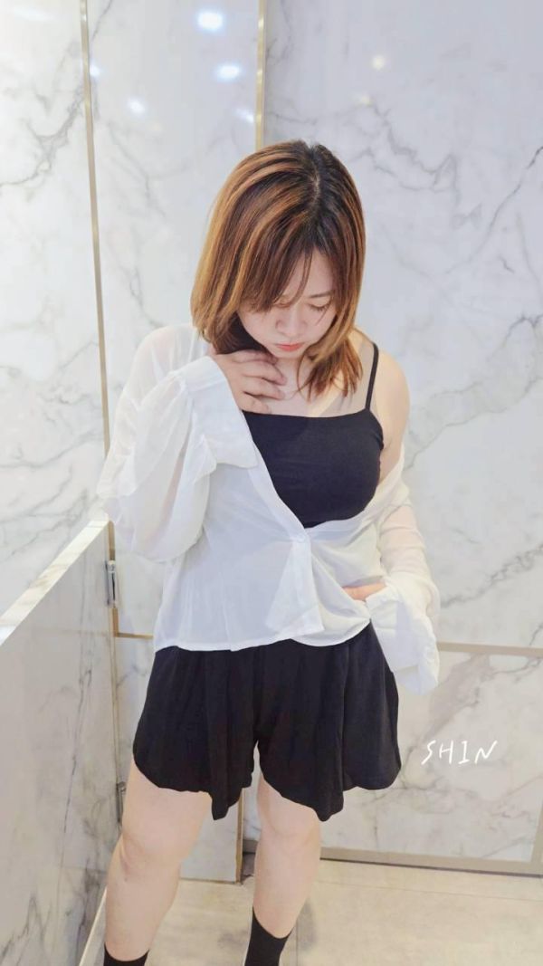 雪紡襯衫背心短褲三件套(咖/黑) 