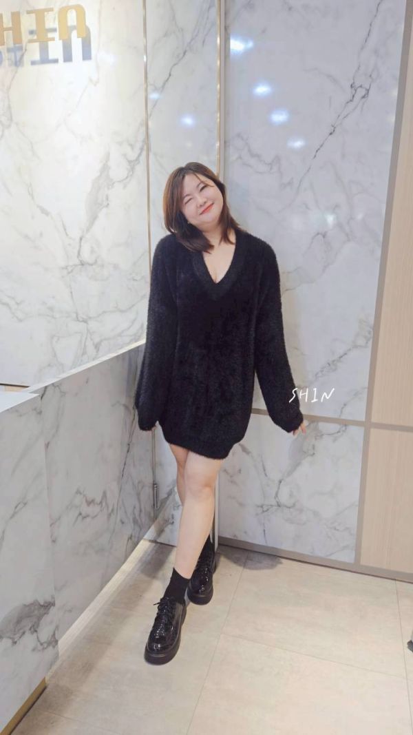 一直很想買的毛毛上衣(黑/水藍/杏/灰) 