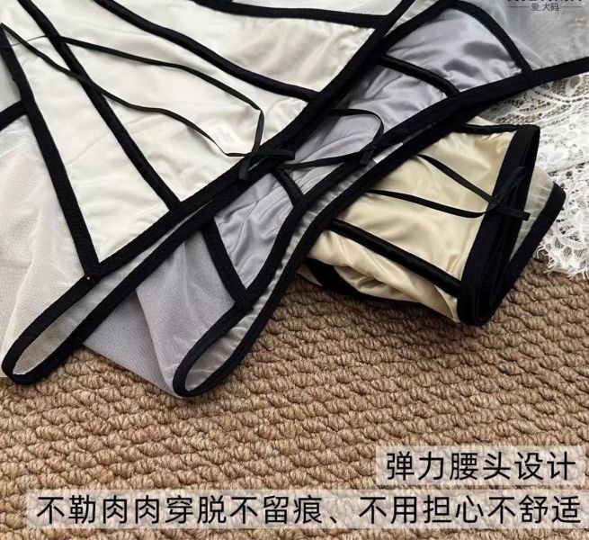 滾黑邊為透感性感內褲(顏色隨機) 