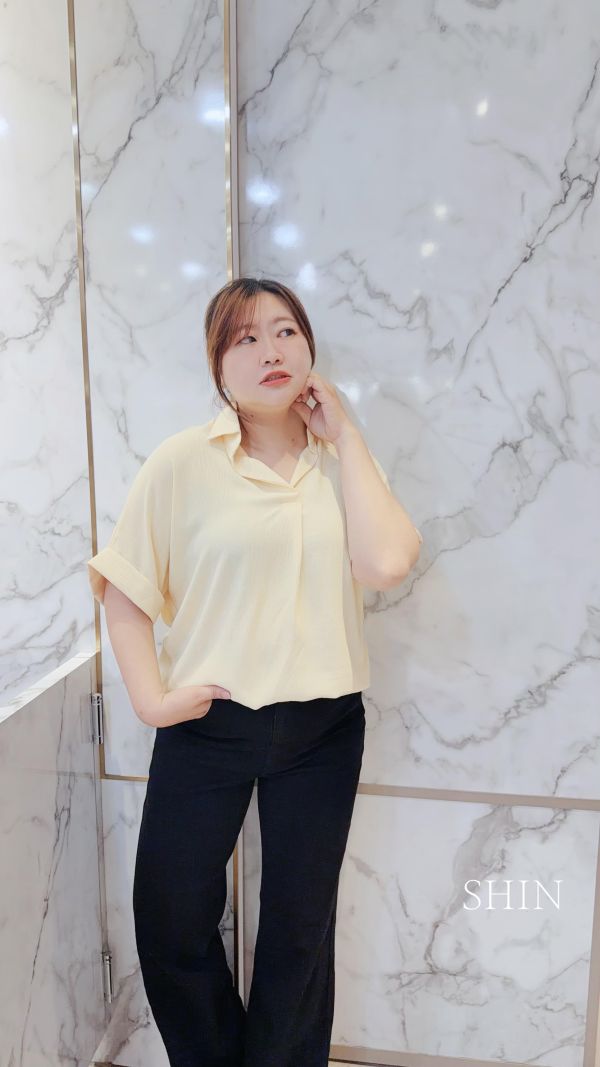 涼涼棉麻襯衫(深藍/Q黃/白) 