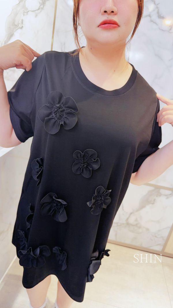 手工花高品質長版上衣 