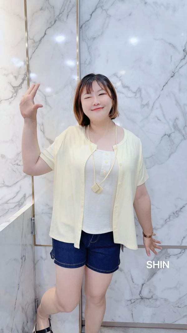 附配件條紋背心小外套(黑/黃/藍) 