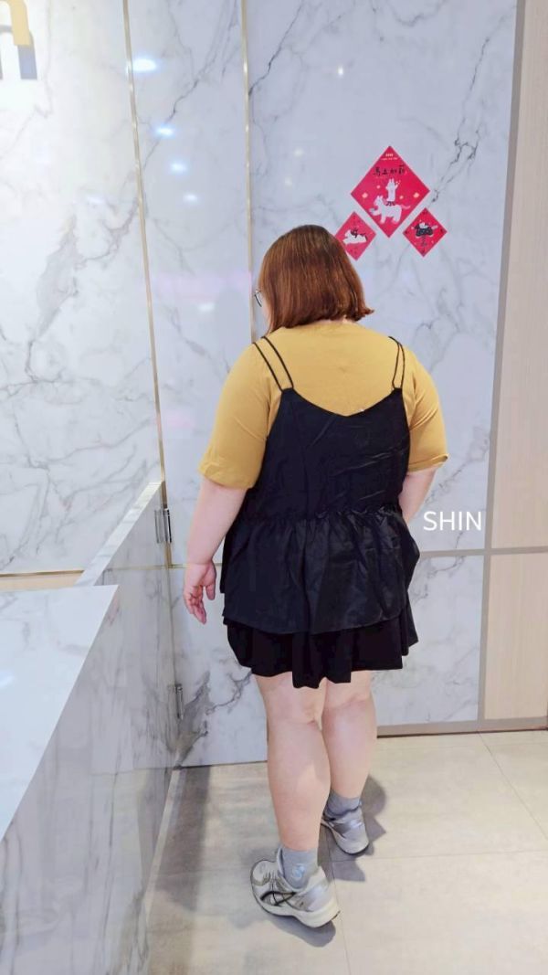 日系真兩件雙線蛋糕背心上衣組(駝/灰/焦糖) 