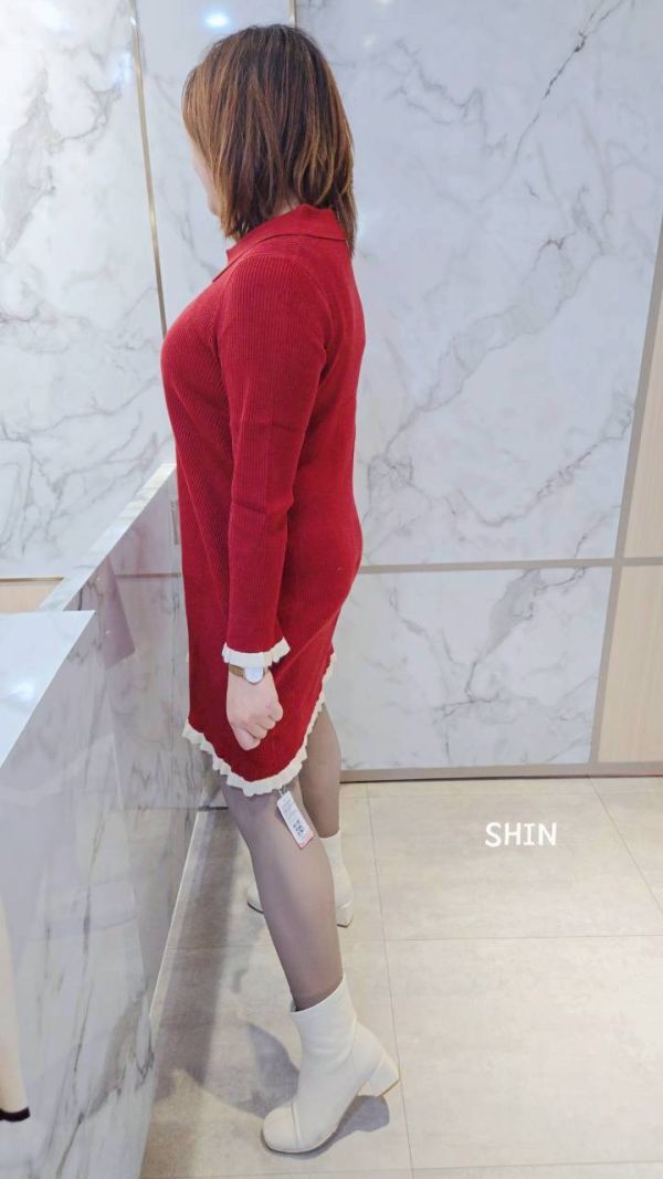 新年必買溫柔羅紋針織滾邊短洋 