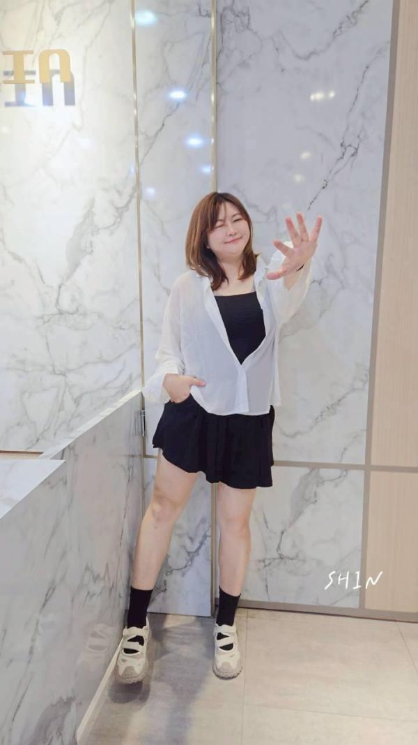 雪紡襯衫背心短褲三件套(咖/黑) 