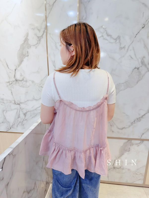 韓式小姊姊透紗外罩背心(灰/粉紫/白) 