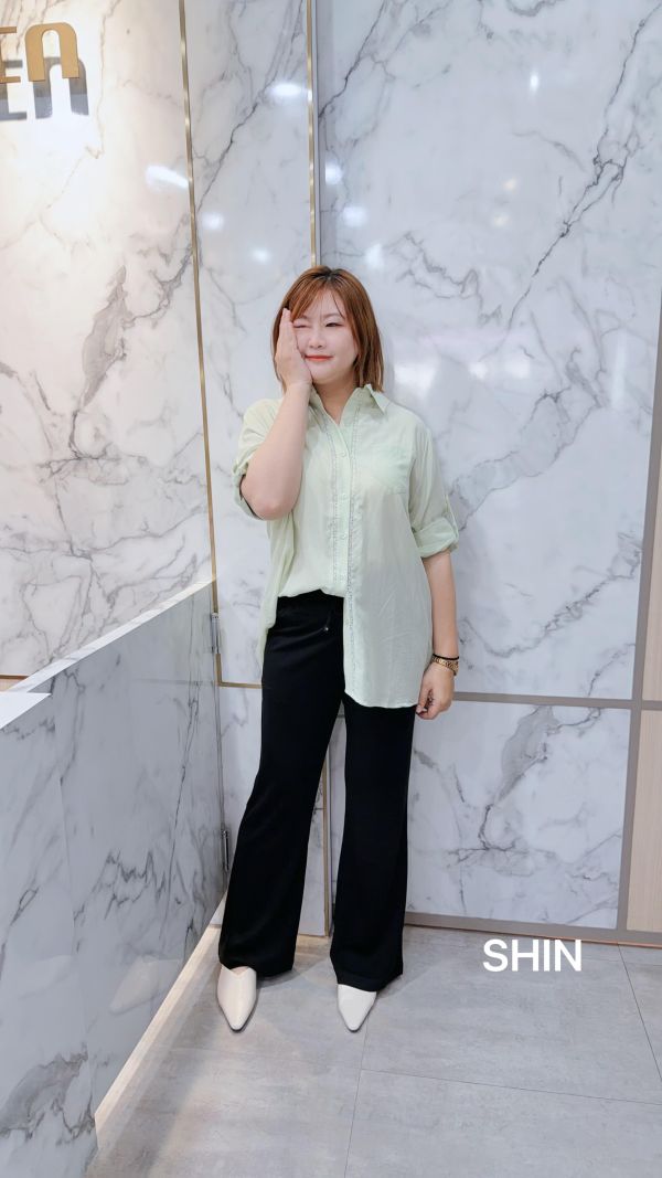 又一神褲代表顯瘦冰涼感微喇叭褲 