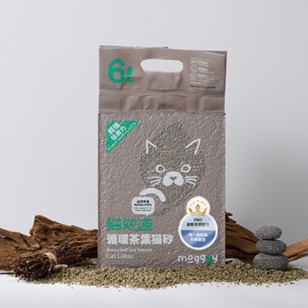 PRO 真除臭循環茶葉貓砂-6入 不臭的貓砂,好用貓砂,可沖馬桶的貓砂,茶葉貓砂,天然貓砂,環保貓砂,無化學添加的貓砂