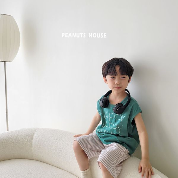 【PEANUT】HAPPY印花無袖上衣 