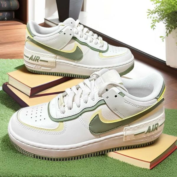 Nike Air Force 1 Shadow Sail & Oil Green 抹茶起司 黃綠 象牙黃 米黃 解構 休閒鞋 