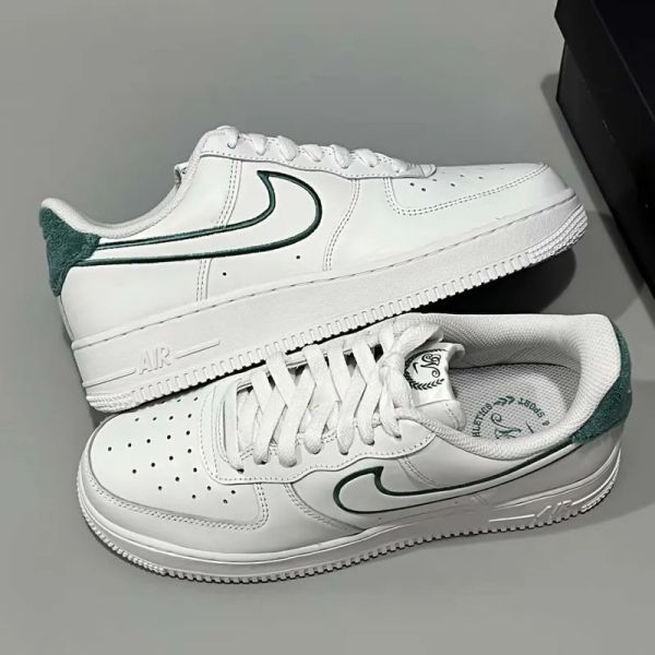 Nike Air Force 1 LV8 Resort And Sport 湖水綠 白底 刺繡 麂皮 低筒休閒鞋 大童 女鞋 