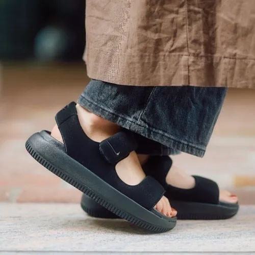 【預購】Nike Calm Sandal Black 全黑 厚底 麵包 涼鞋 泡棉 魔鬼氈 拖鞋 