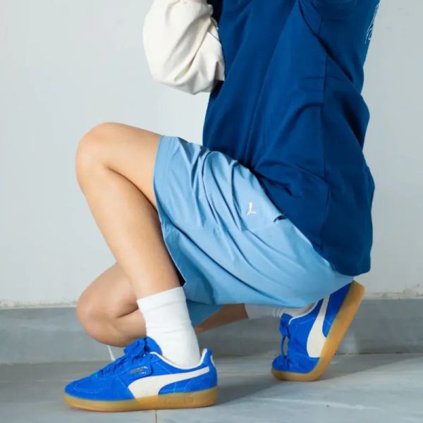 【預購】Puma Palermo Cobalt Glaze White 克萊因藍 焦糖底 Rosé同款 麂皮 外縫線 低筒 復古德訓鞋 39646307 